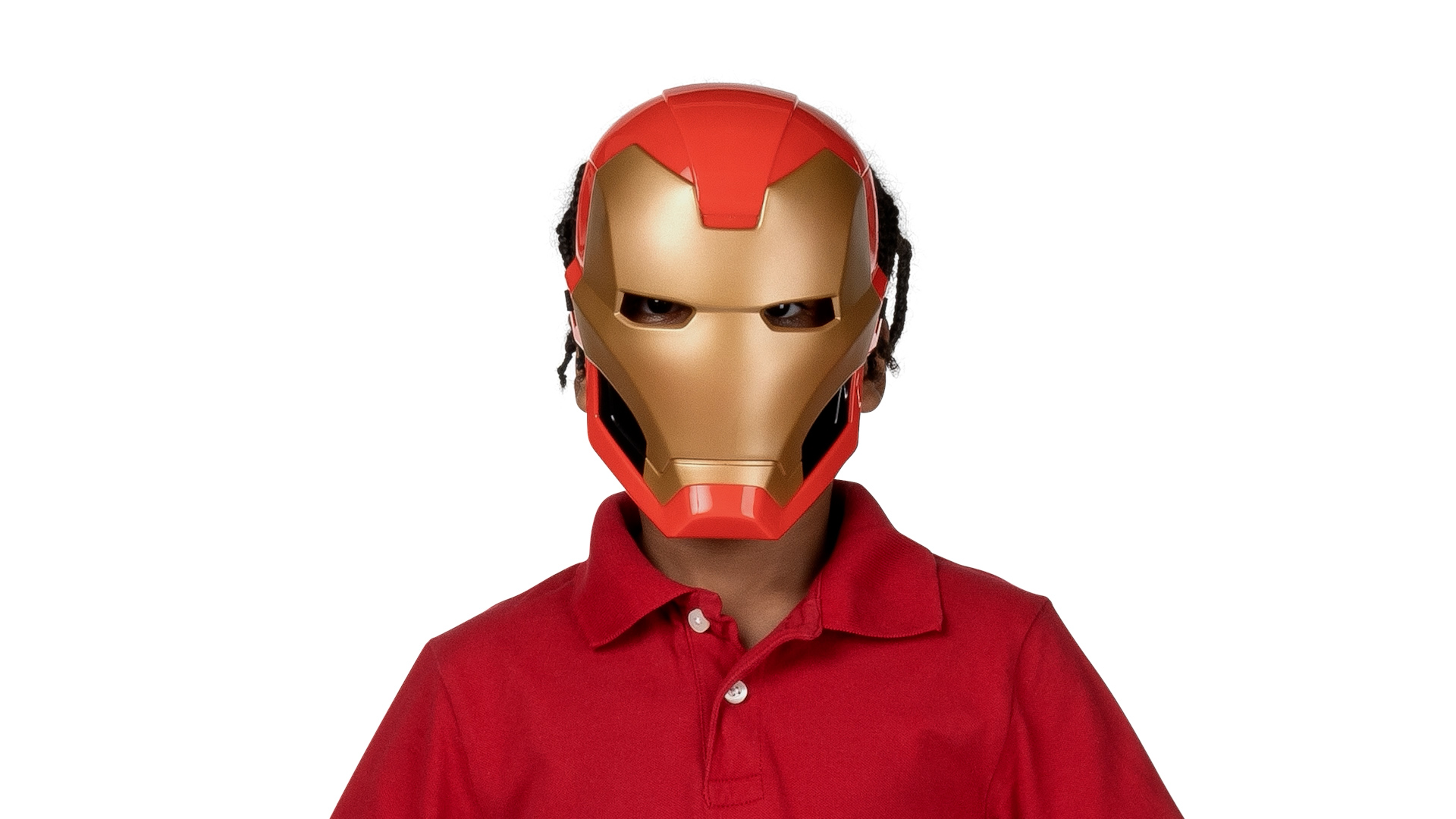 JWC1165 Ironman Child Half Mask 360 GIF Rotation